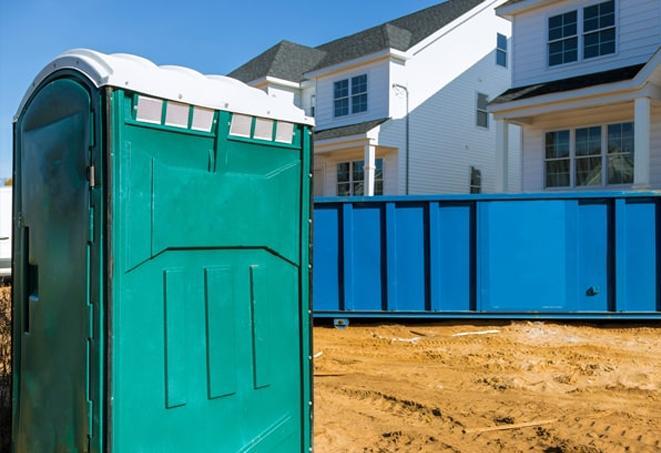 job site necessities a cluster of portable toilets providing relief for workers